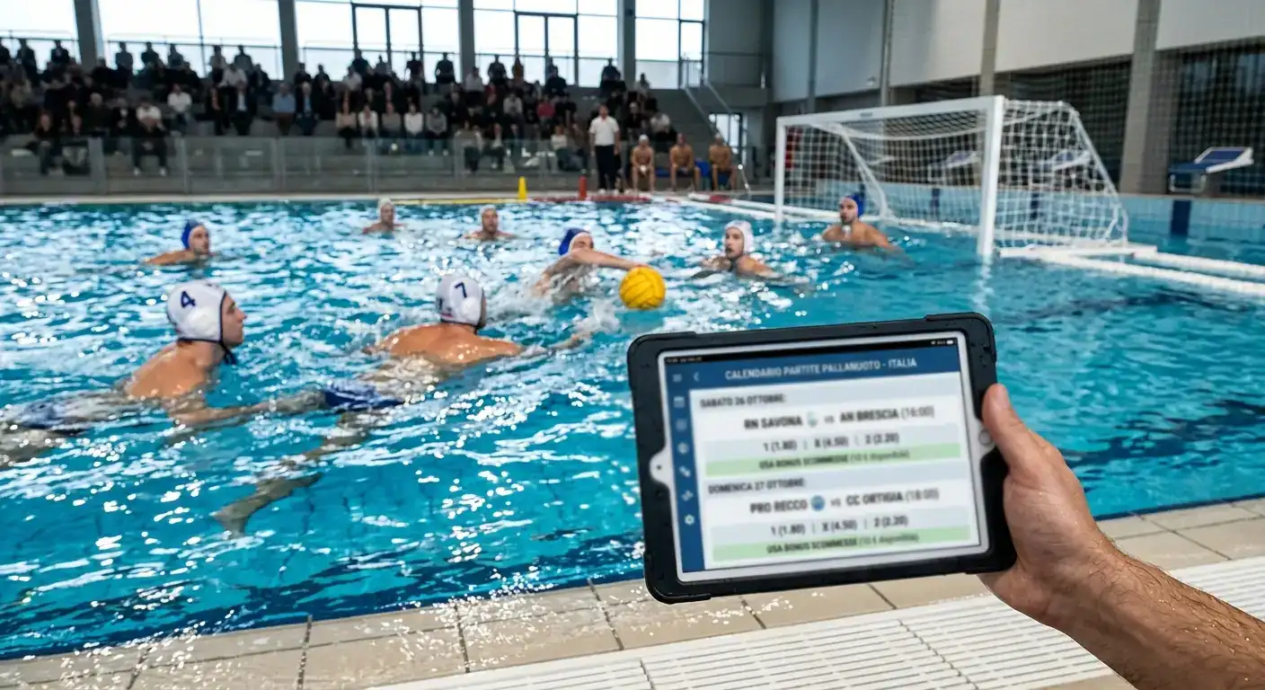 Calendario di partite di pallanuoto valutato per usare un bonus scommesse
