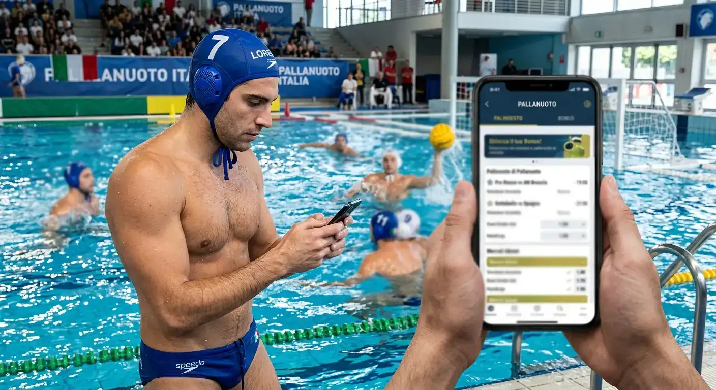 Palinsesto di pallanuoto con i mercati idonei a sbloccare un bonus