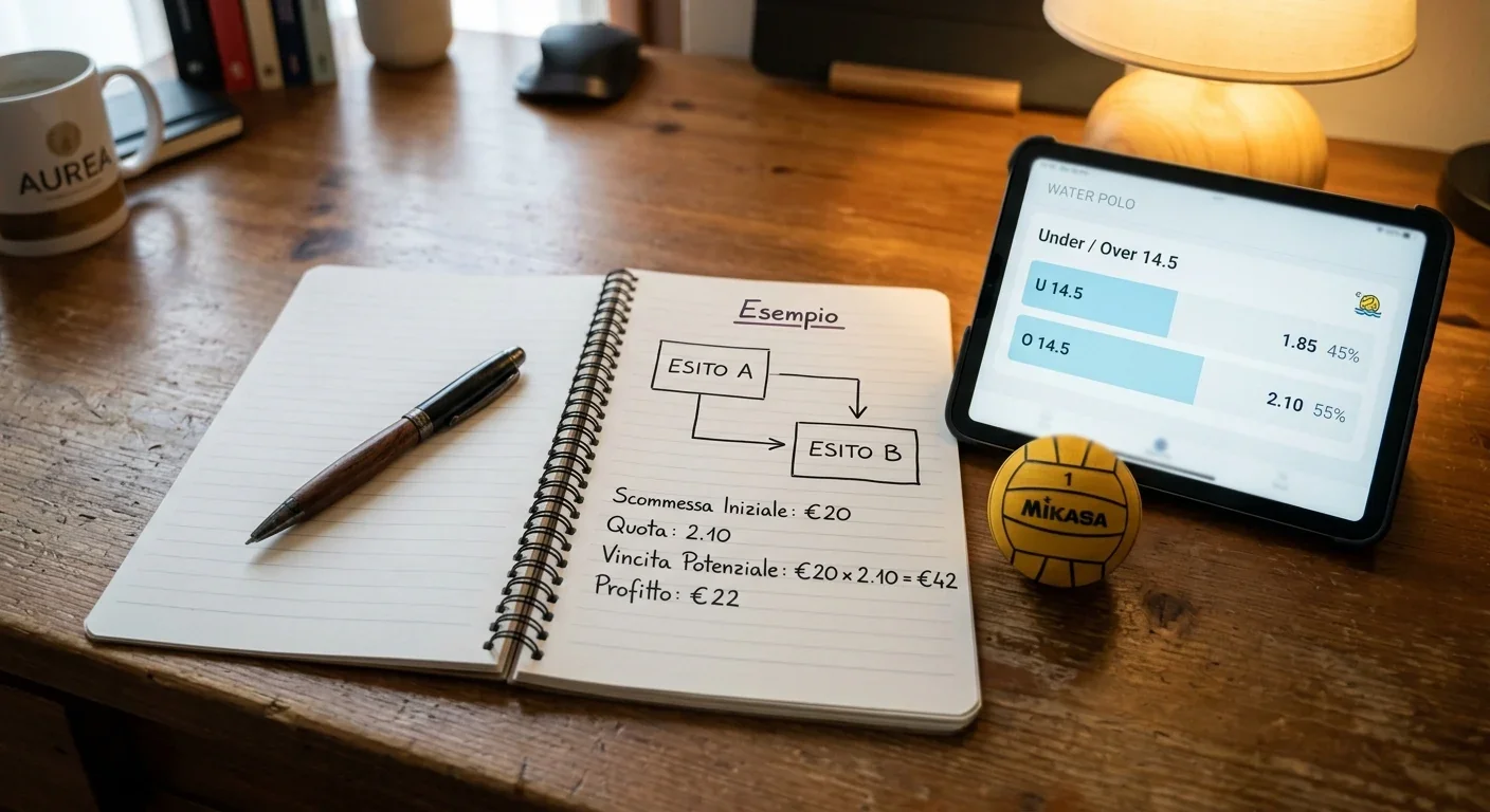 Esempio di calcolo del payout su un mercato Under/Over di pallanuoto