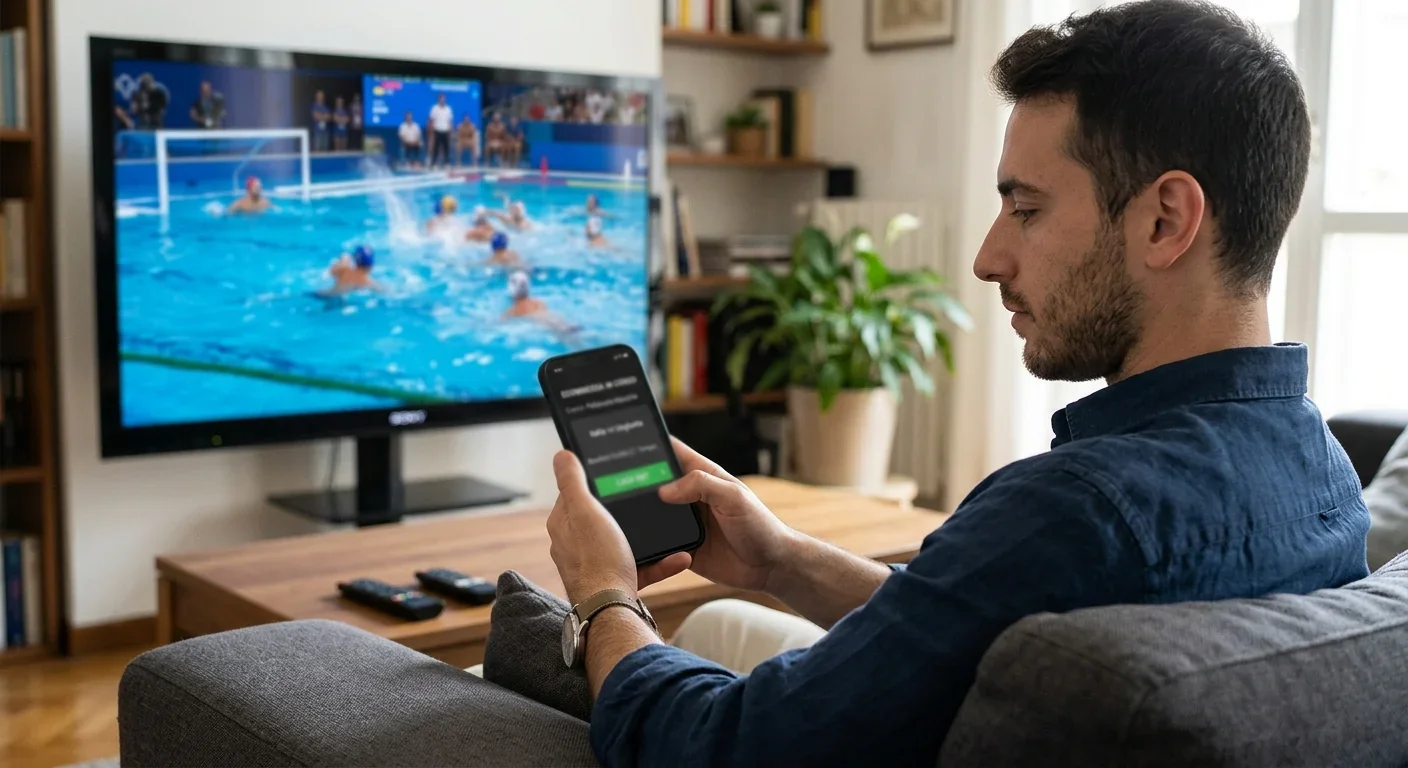 Gestione della giocata live con cash out durante una partita di pallanuoto