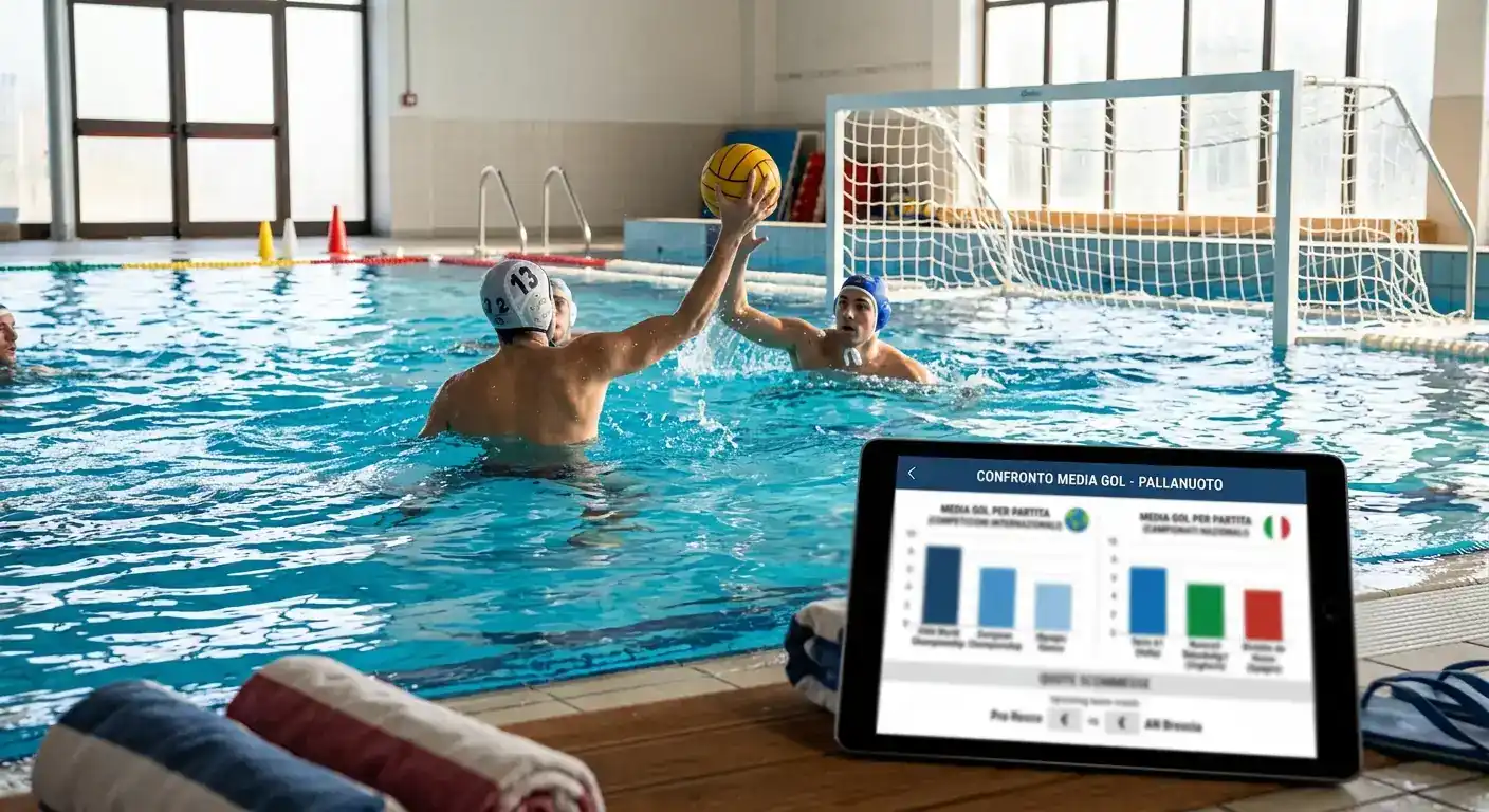 Confronto della media gol tra diverse competizioni di pallanuoto