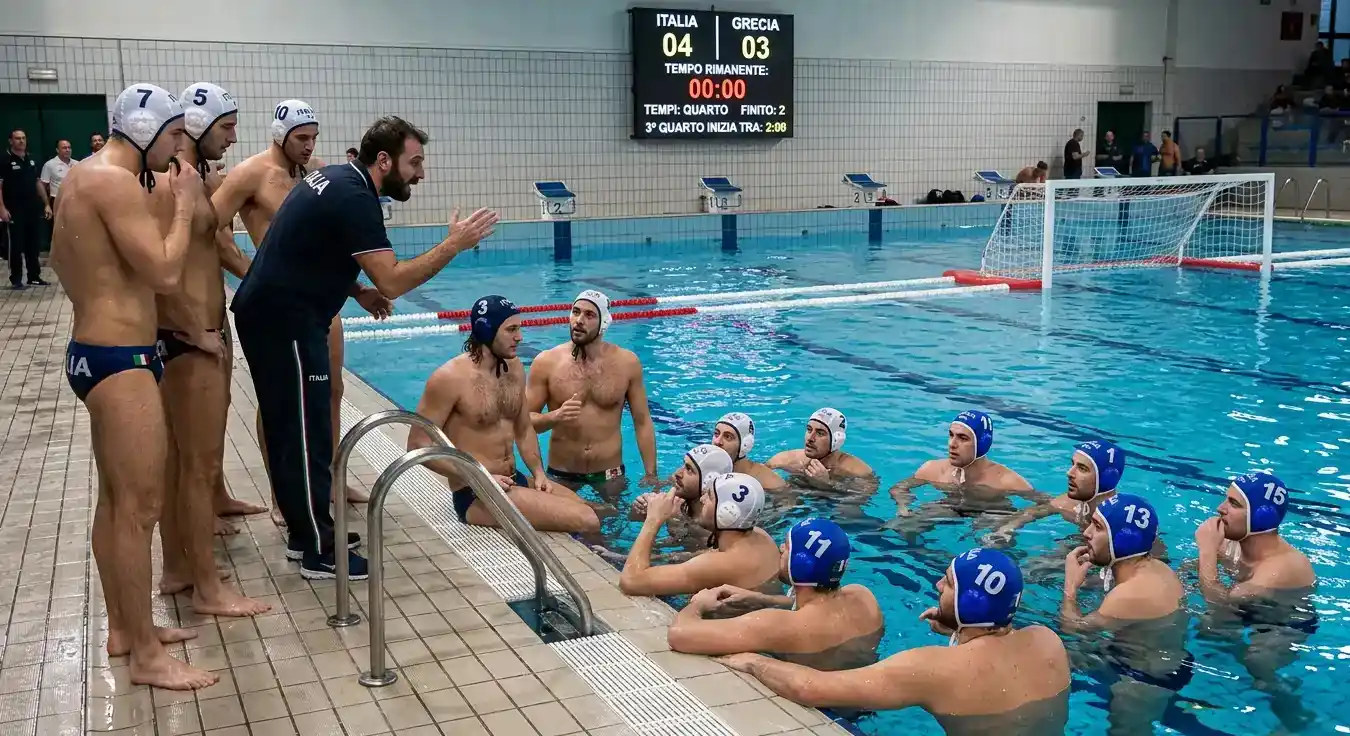I quattro tempi di una partita di pallanuoto come base per le scommesse sui parziali