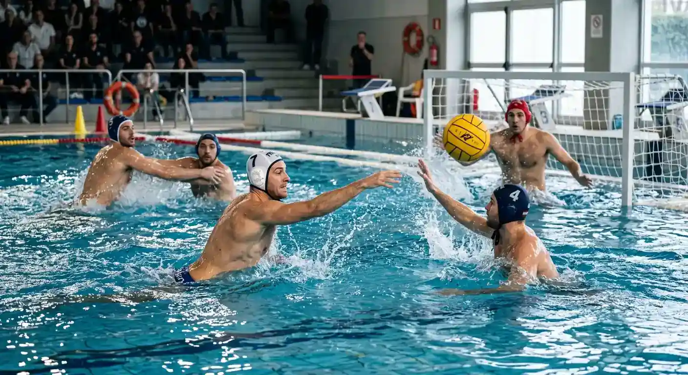 La corazzata della Champions di pallanuoto in azione in vasca