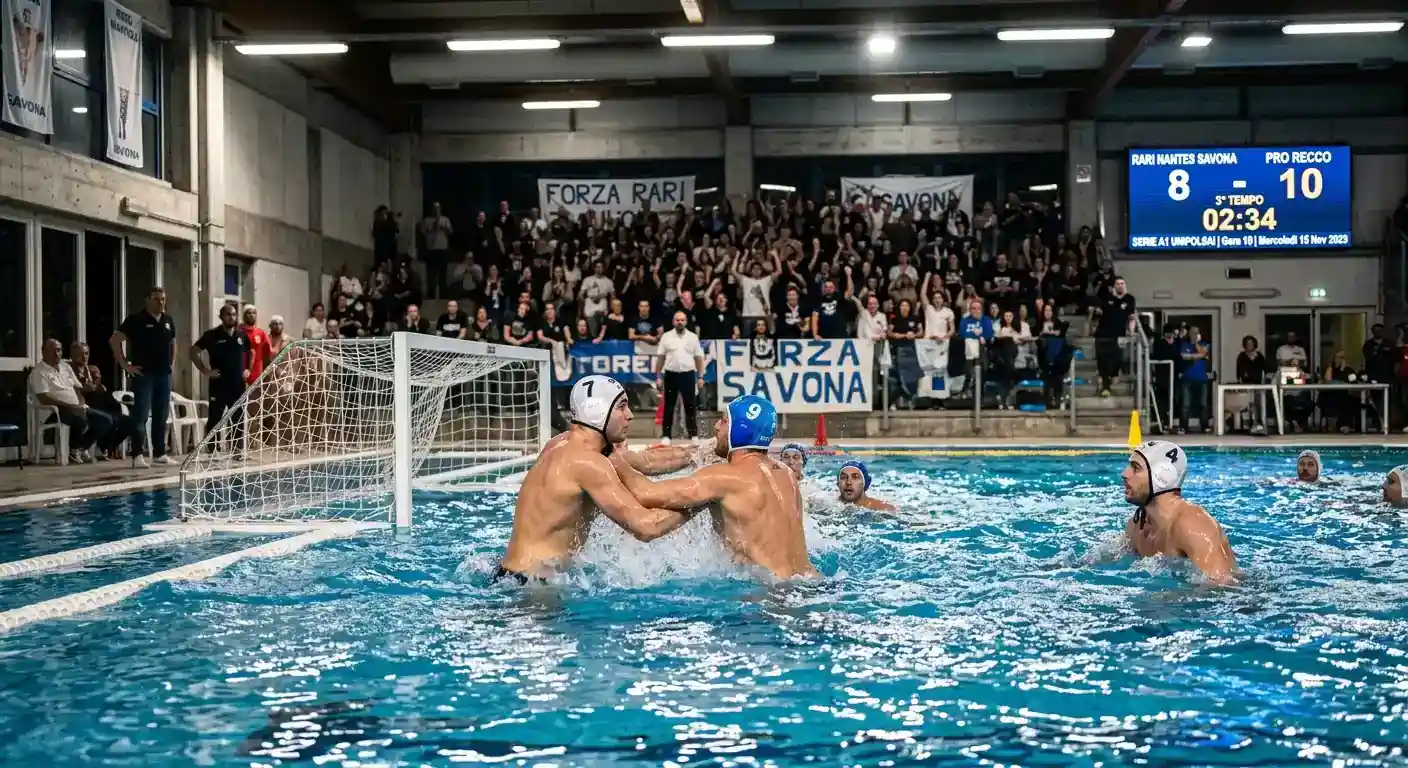 Palinsesto fitto della Serie A1 di pallanuoto con partite ravvicinate